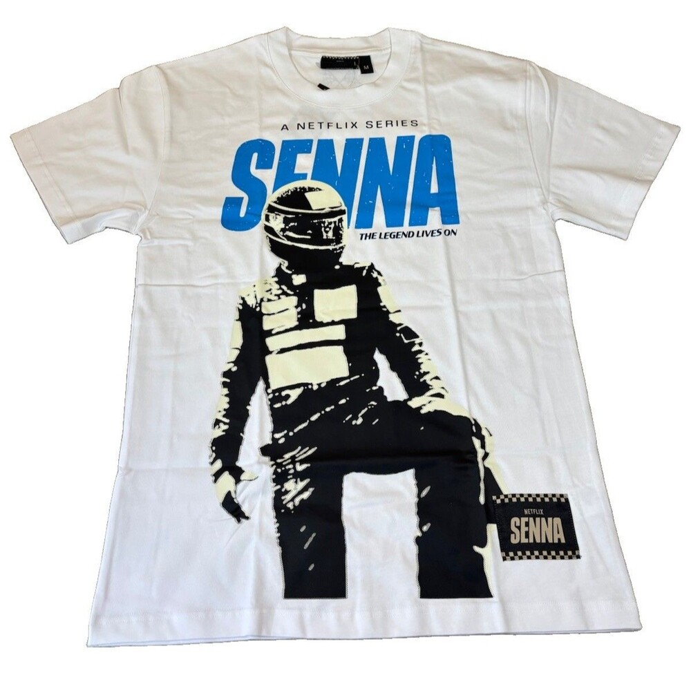 NWT Ayrton Senna X Netflix Legend Lives On F1 Oversized. Range Shirt Size M